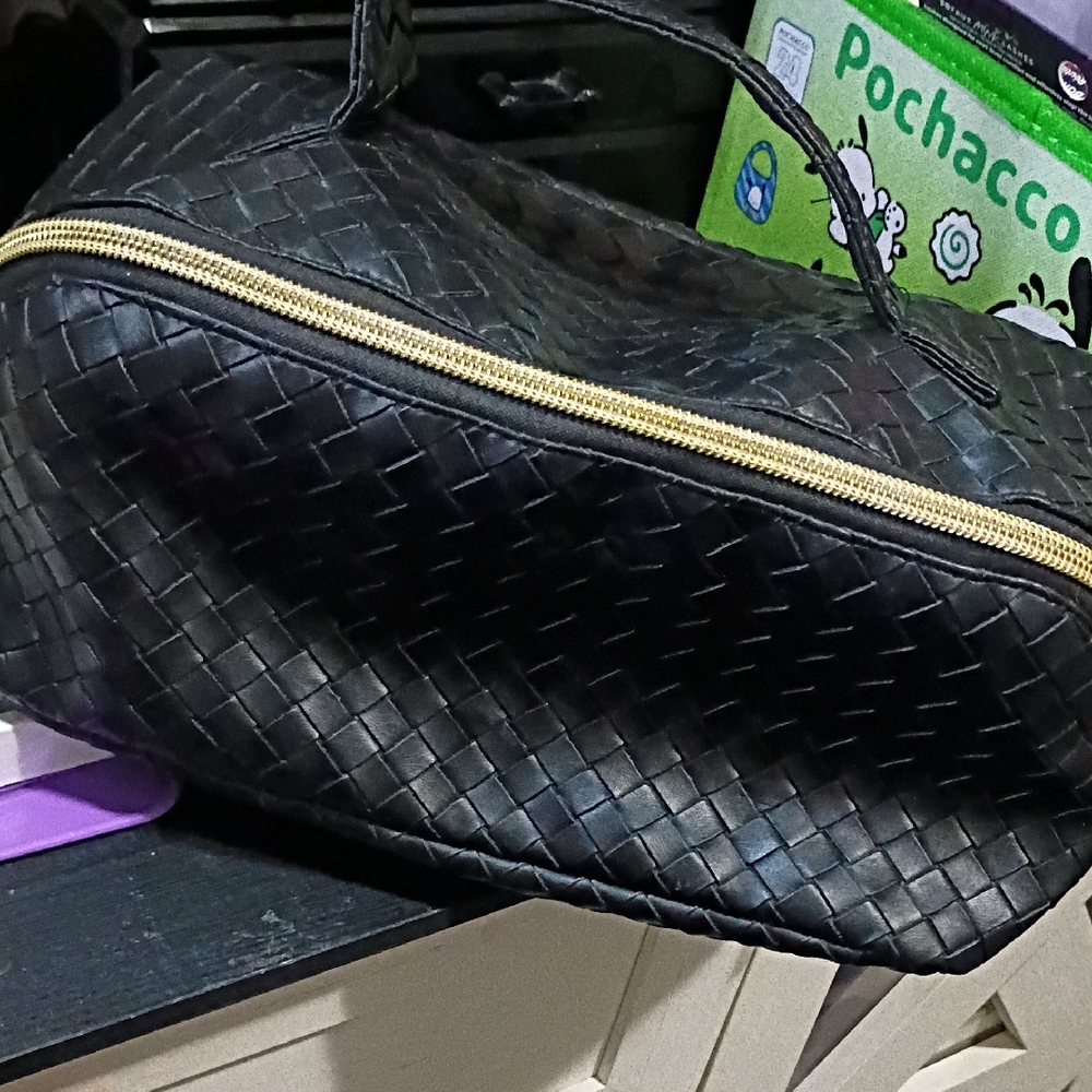 Faux Leather Makeup Bag